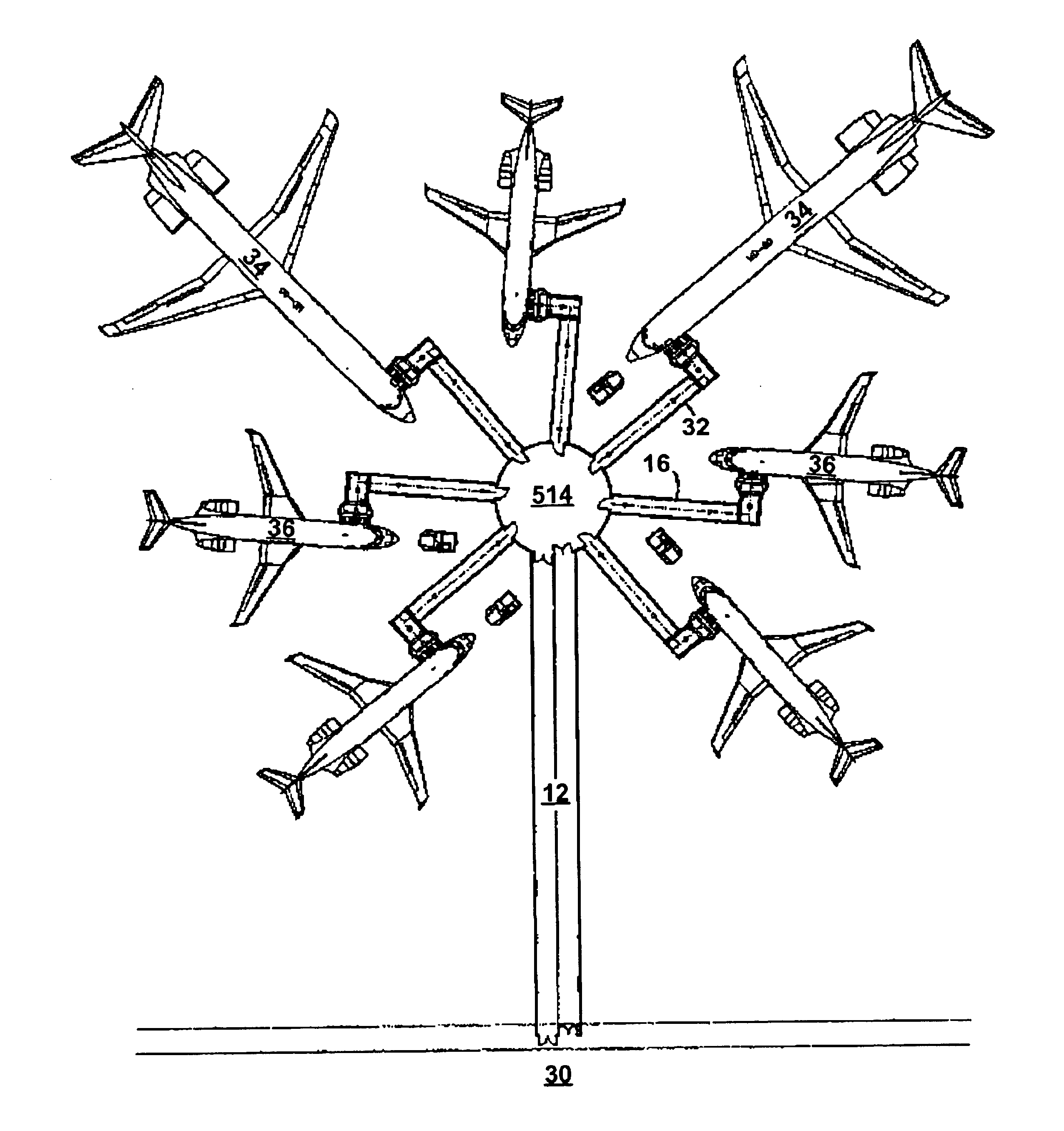 Method of boarding passengers on regional aircraft and transferring passengers between a regional aircraft and larger aircraft