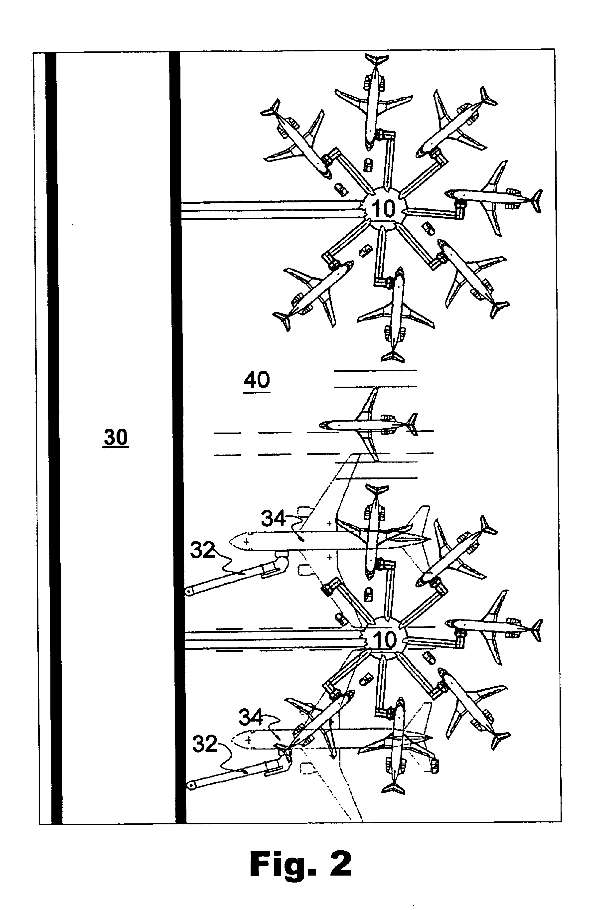 Method of boarding passengers on regional aircraft and transferring passengers between a regional aircraft and larger aircraft