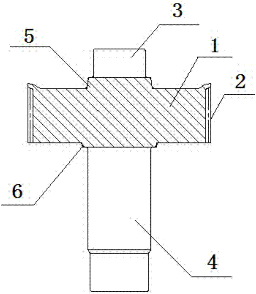Gear shaft of reduction gear of new-energy automobile and manufacturing technology for gear shaft