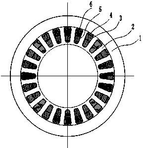 Combined permanent magnet brushless motor stator and manufacturing method thereof