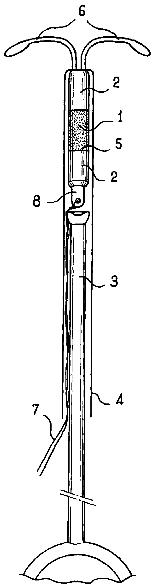 Intrauterine device, method of making such a device and method for putting active elements within the uterine cavity