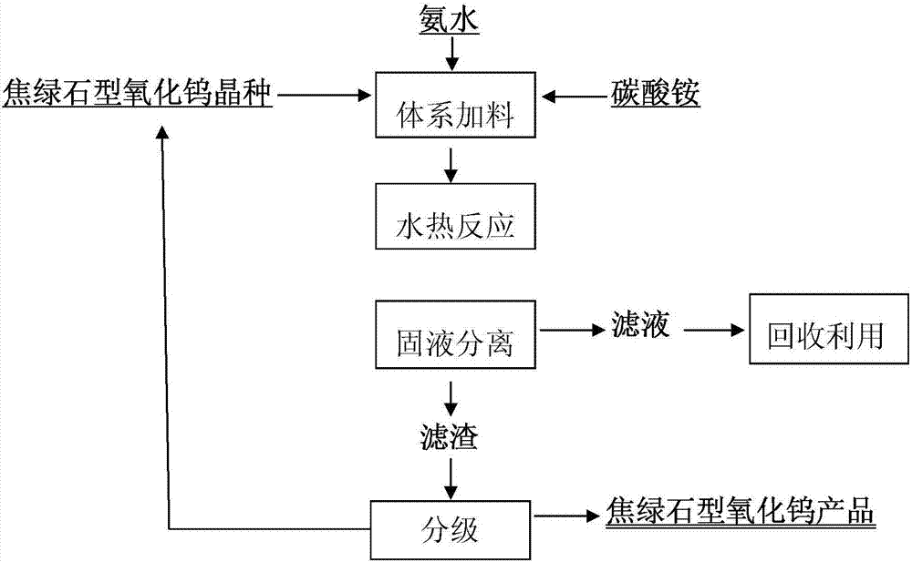 Method for preparing pyrochlore-type tungsten oxide directly from ammonium tungstate solution