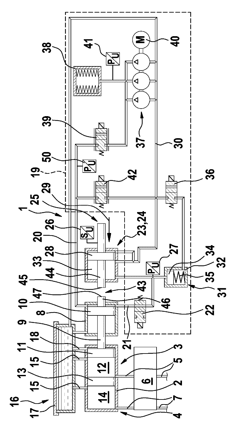 Brake system for a motor vehicle and motor vehicle comprising a brake system of said kind