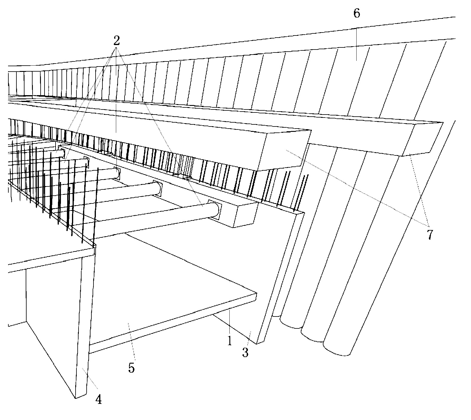 Construction method for changing steel pipe supports of ramp foundation pit