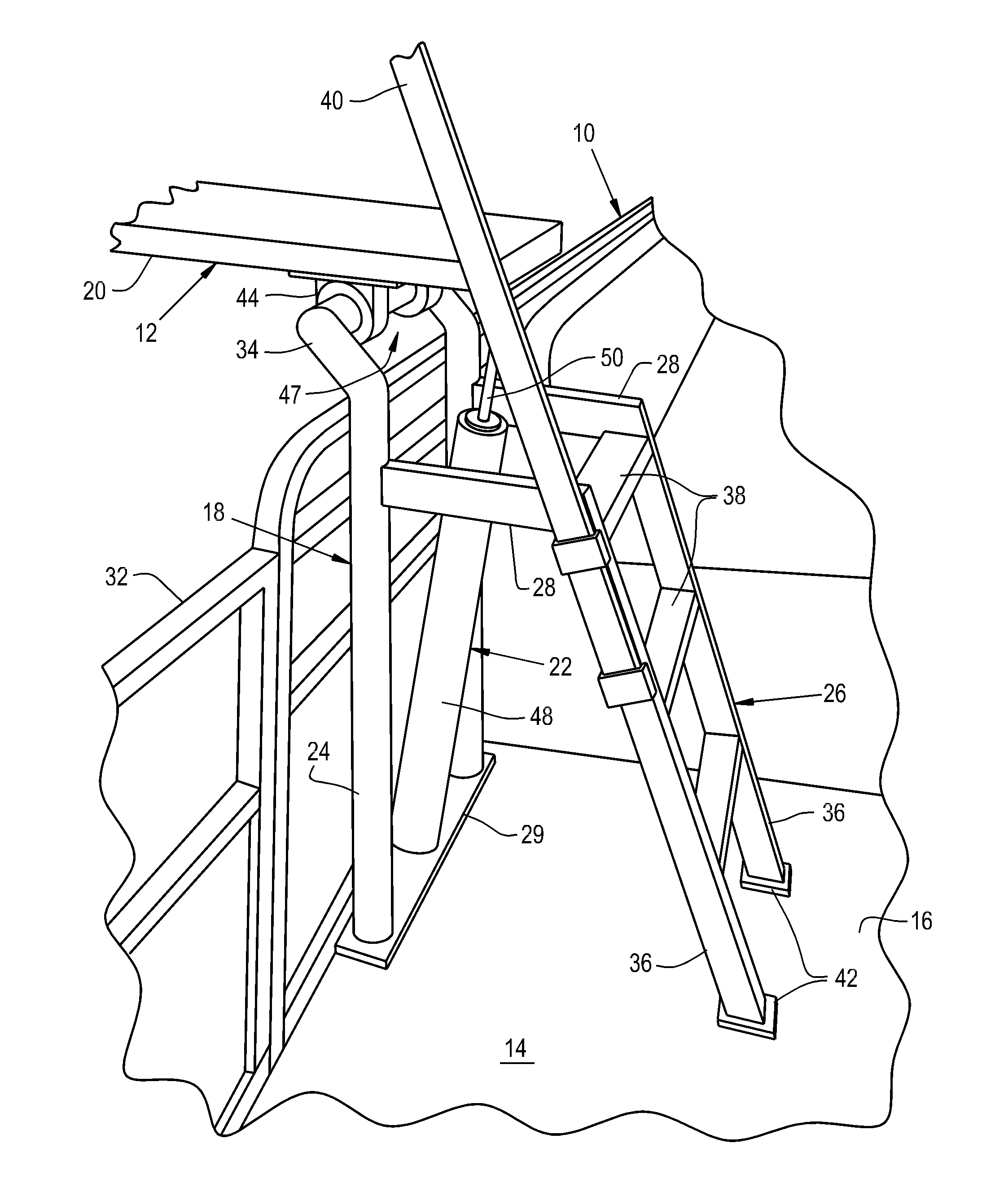 Diving board for use on a boat