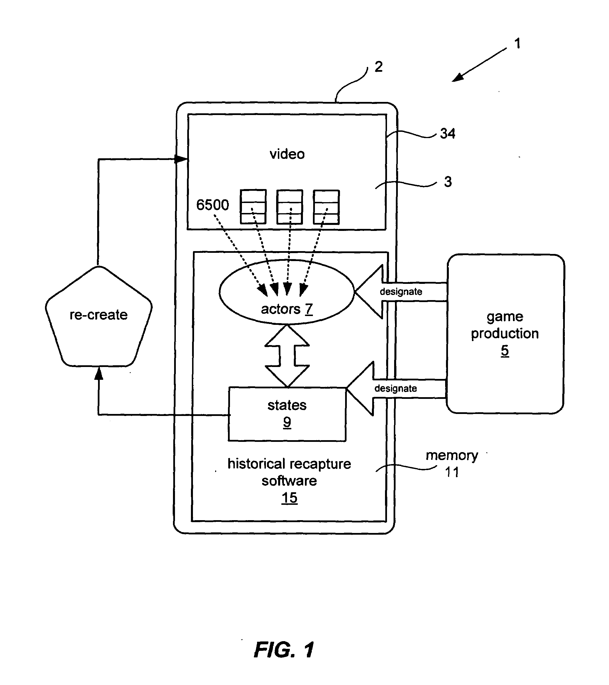 Gaming machine systems and methods with memory efficient historical video re-creation