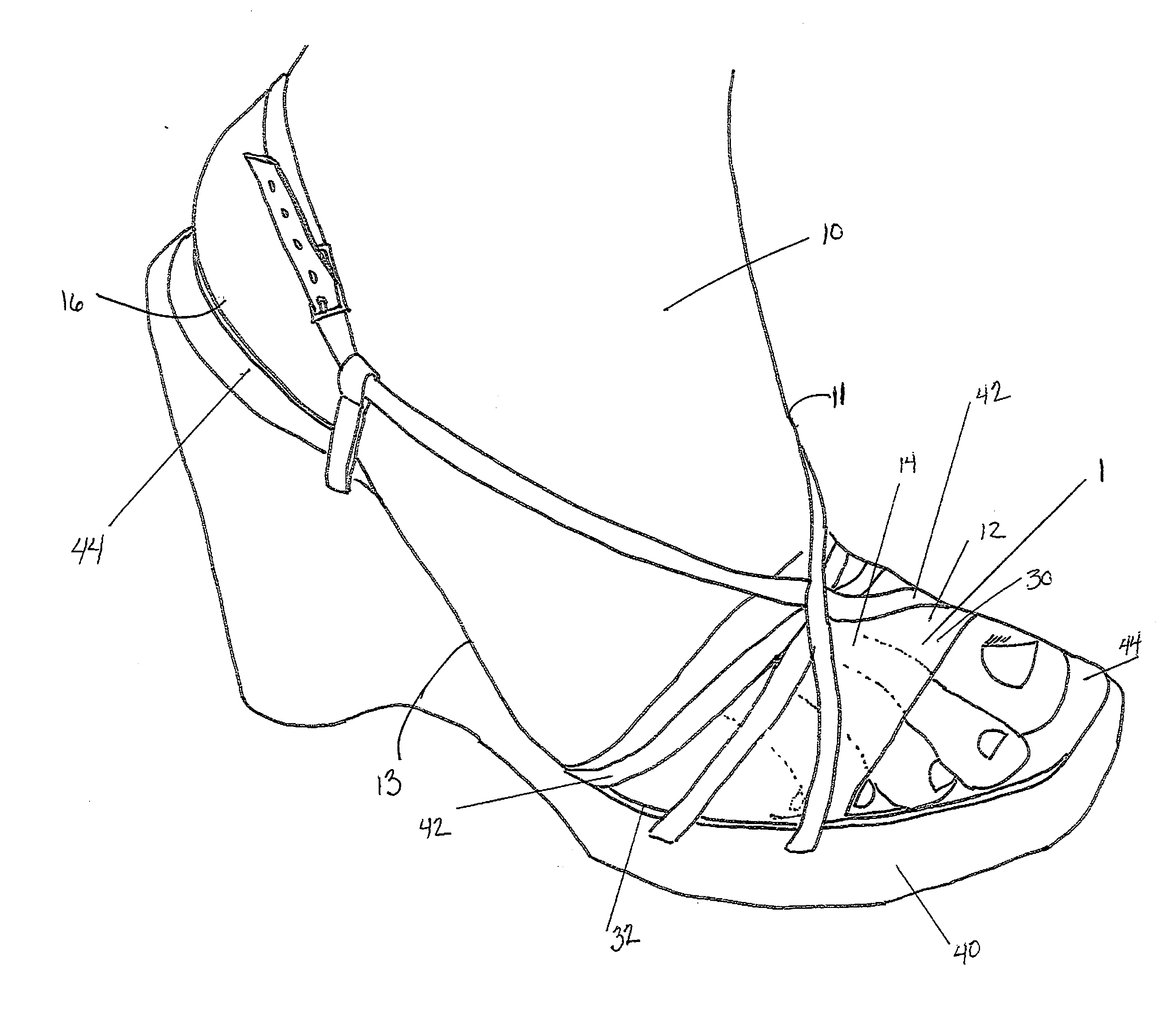 Foot Protection Device for Insertion into a Sandal to Minimize Pressure and Irritations on the Top and Front Portions of the Foot