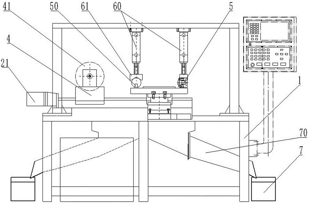 Piston workblank casting head continuous automatic sawing machine tool and continuous automatic sawing method