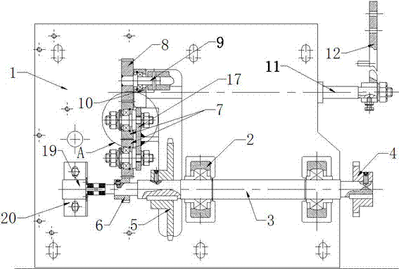 Power transmission mechanism of marking oscillating device
