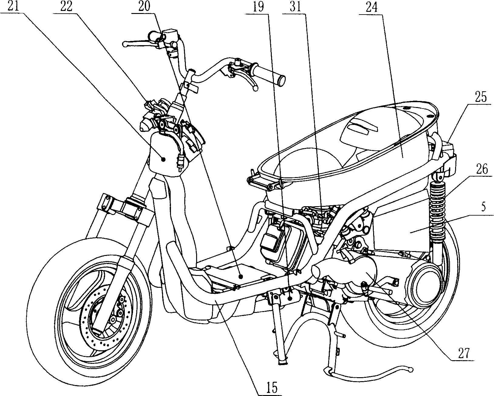 Pedal type motorcycle