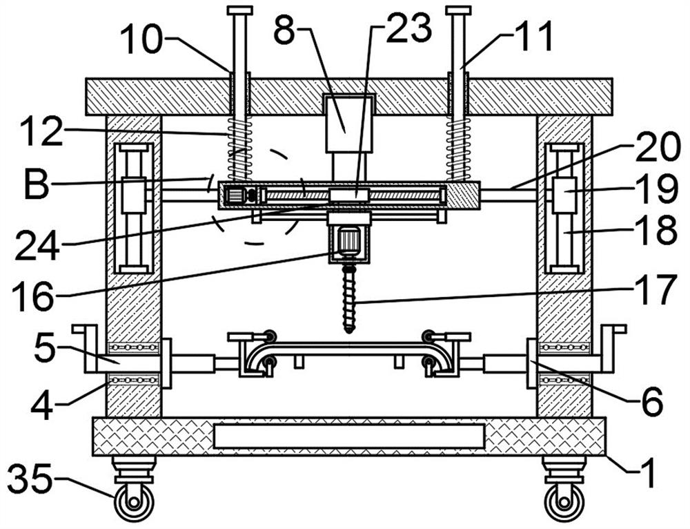 A flip-type automatic drilling machine for an intelligent pantograph carbon slide and its drilling method