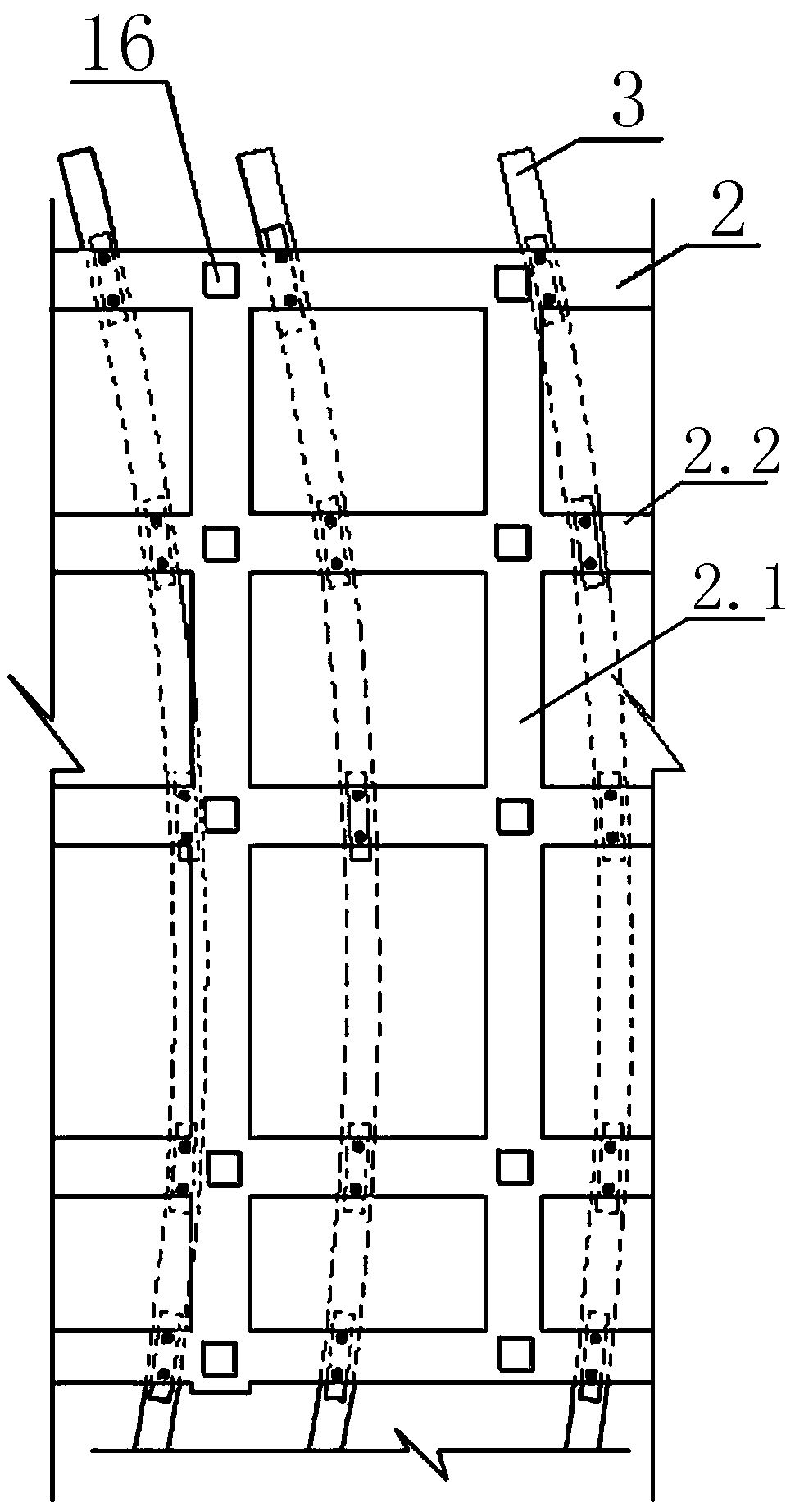 Rotary horizontal-moving system of building and construction method of rotary horizontal-moving system