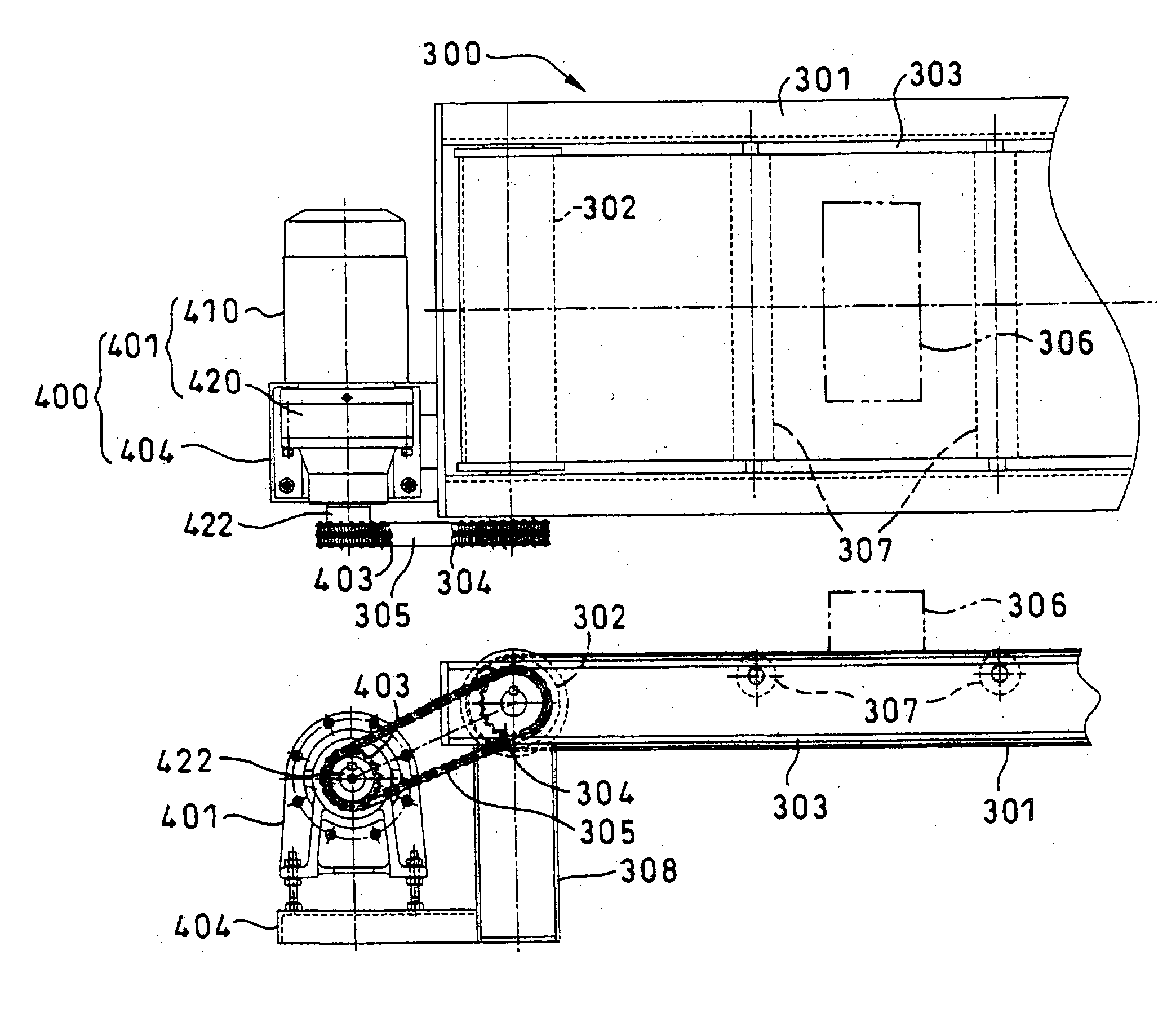 Conveyor drive system and motor built-in reducer therefor