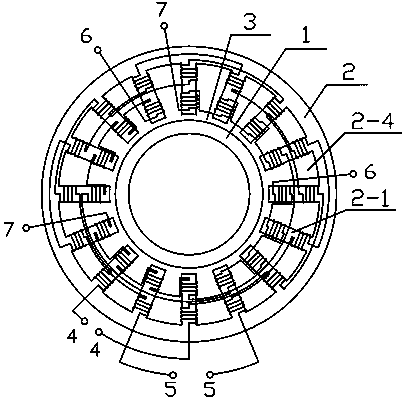 Co-excitation coarse-refined coupling magnetic resistance type rotary transformer