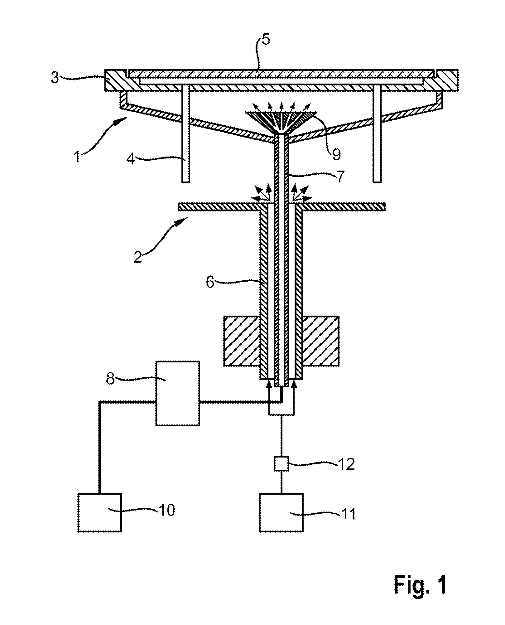 Device for depositing a layer on a semiconductor wafer by means of vapour deposition