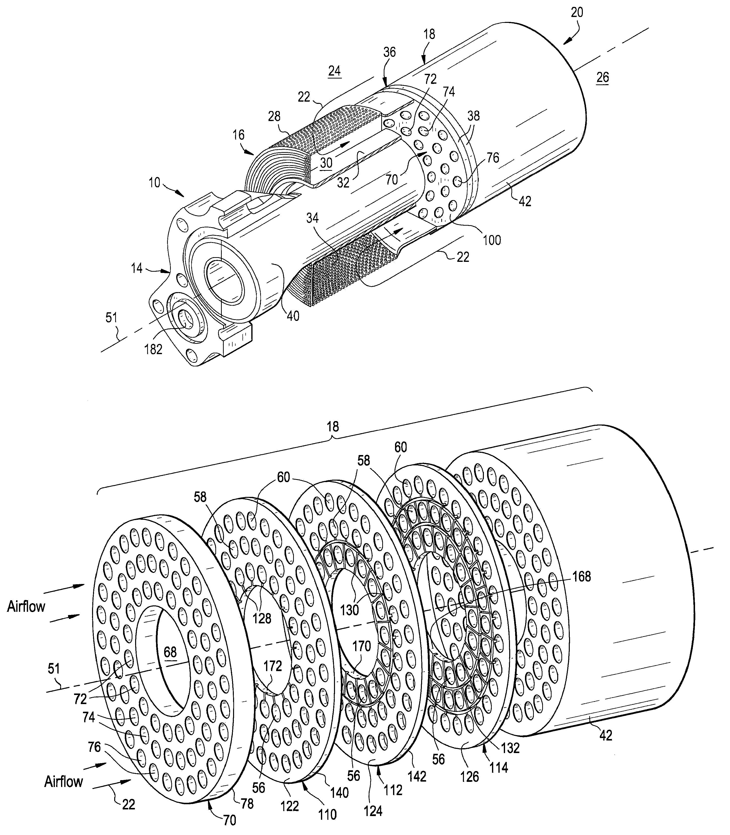 Method and apparatus for delivery of a fuel and combustion air mixture to a gas turbine engine using fuel distribution grooves in a manifold disk with discrete air passages