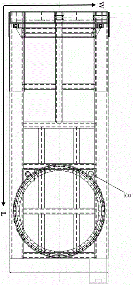 Wind power blade transport cart of improved turnover plate mechanism