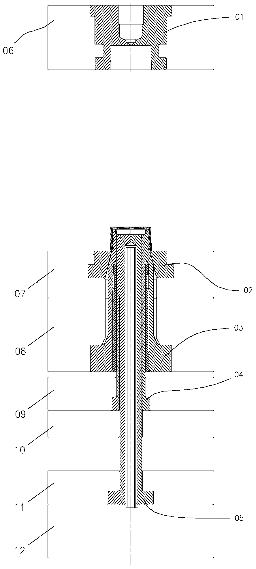Demoulding mechanism of plastic bottle cover mould and implementation method thereof