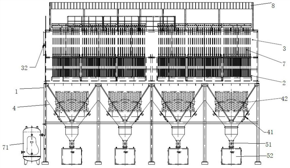 Large-air-volume sinter plate dust removal equipment