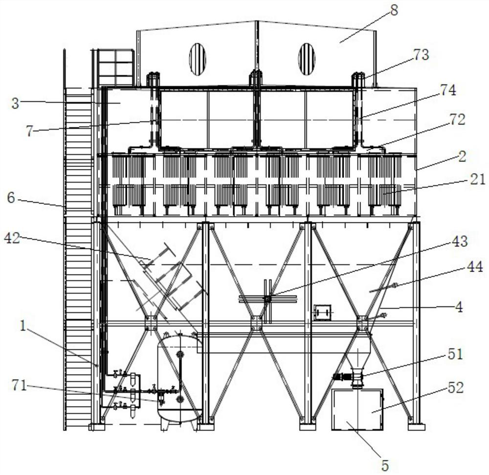 Large-air-volume sinter plate dust removal equipment