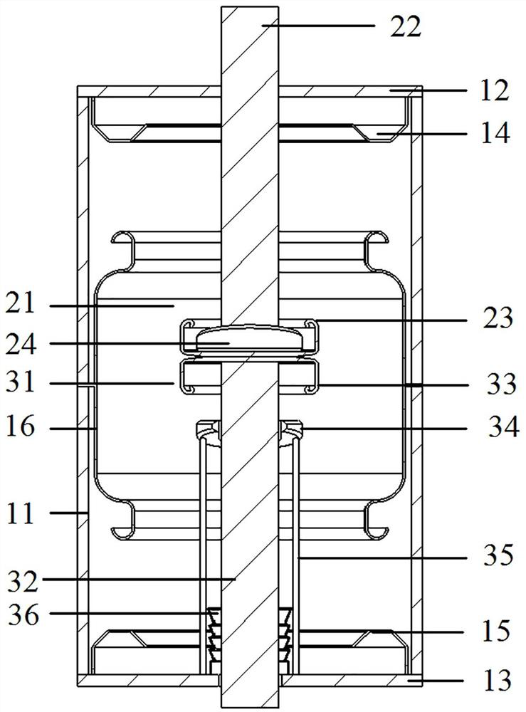 Bipolar longitudinal magnetic contact structure and vacuum arc-extinguishing chamber