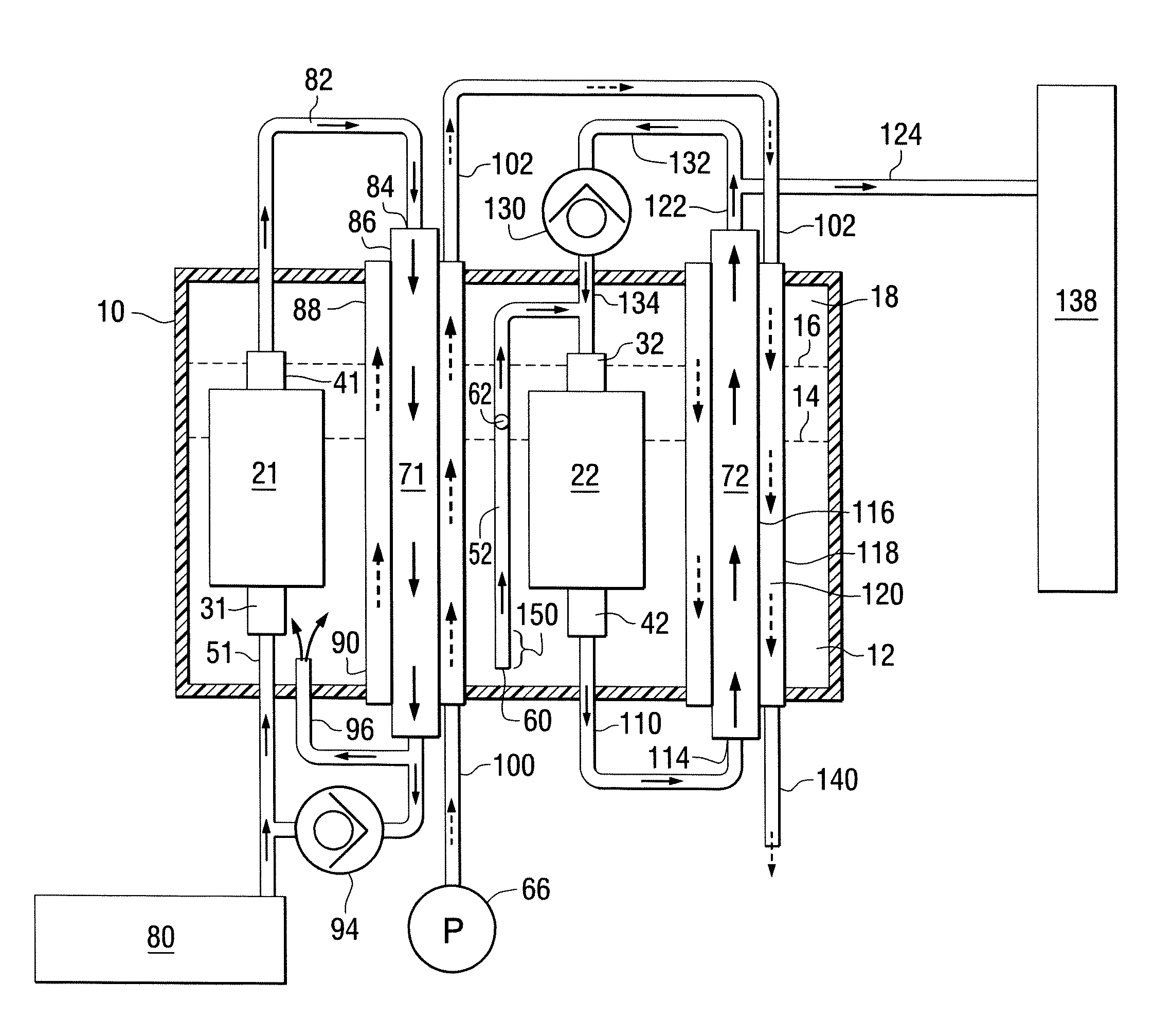 Marine fuel system with an ullage control device