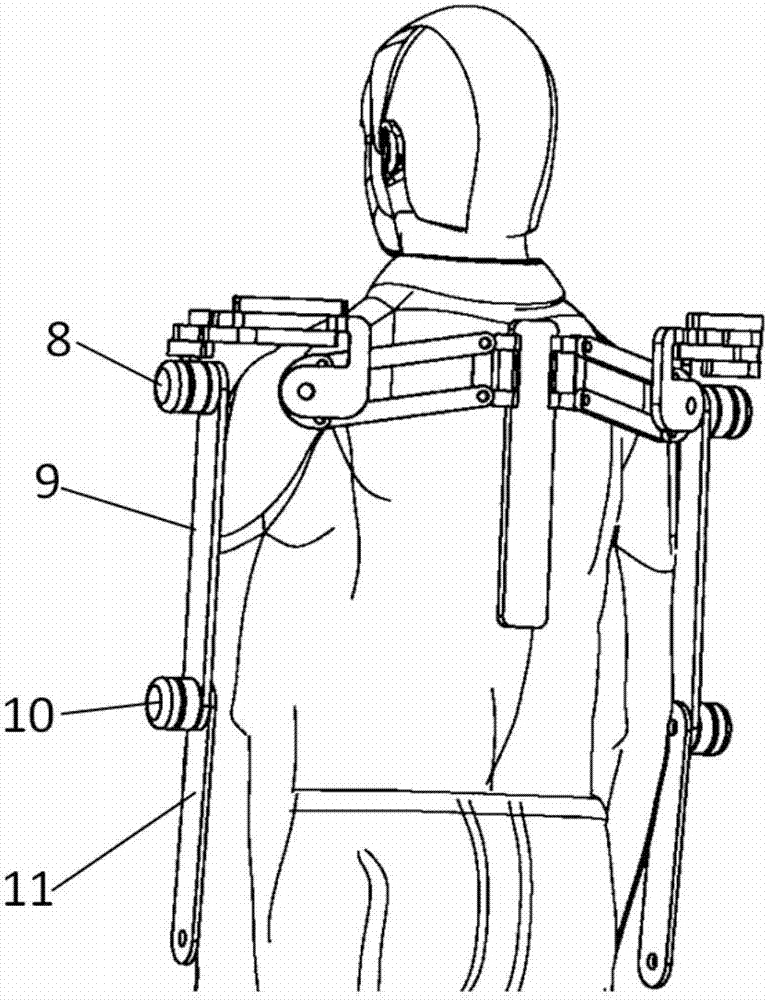 Upper limb exoskeleton with five-degree-of-freedom shoulder structure