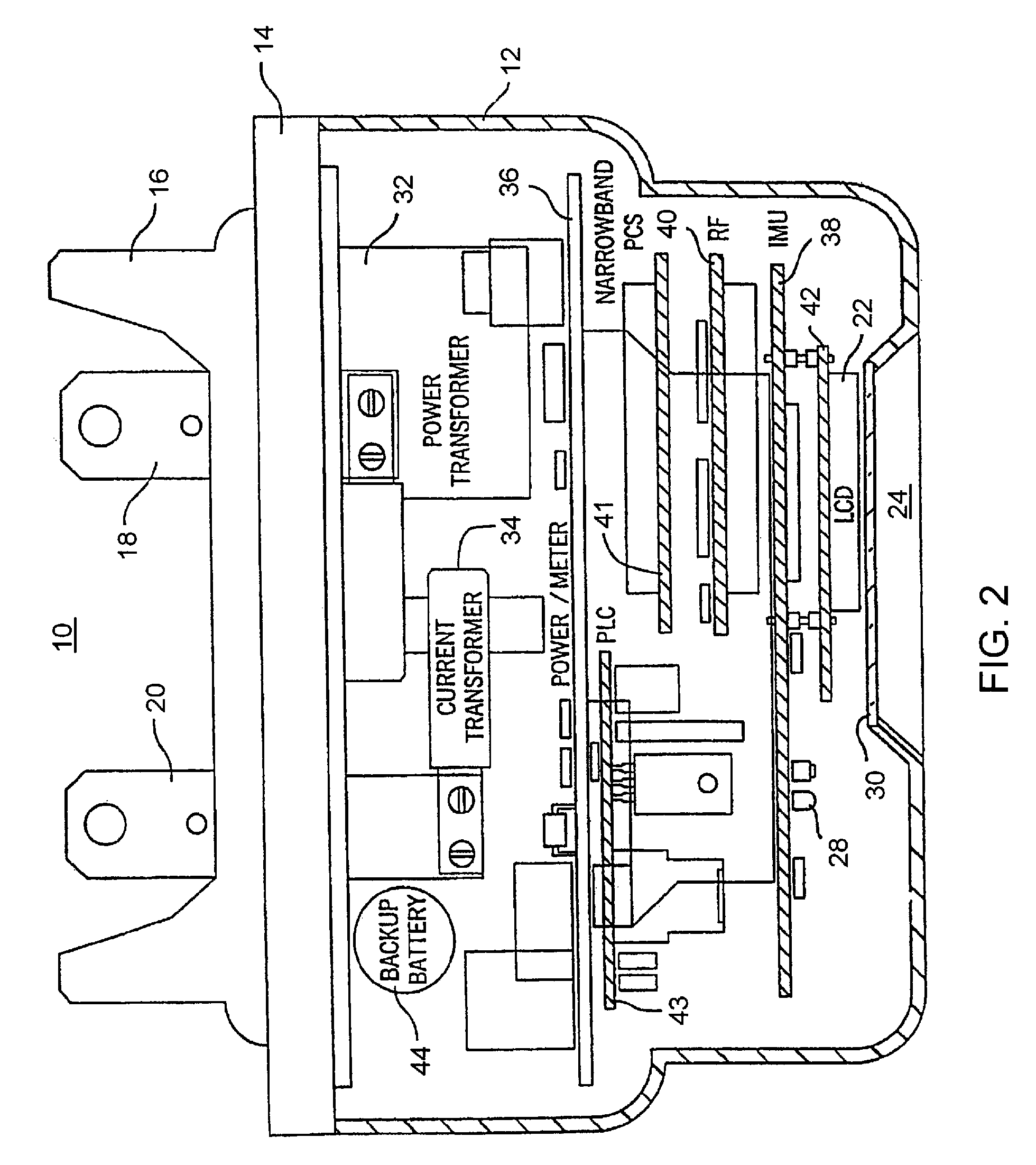 Electronic electric meter for networked meter reading