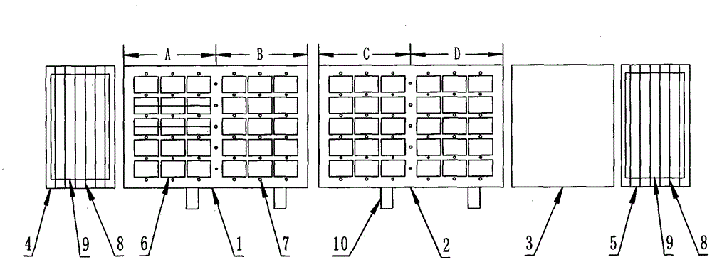 A double-chamber four-station glass bending tempering device and control method