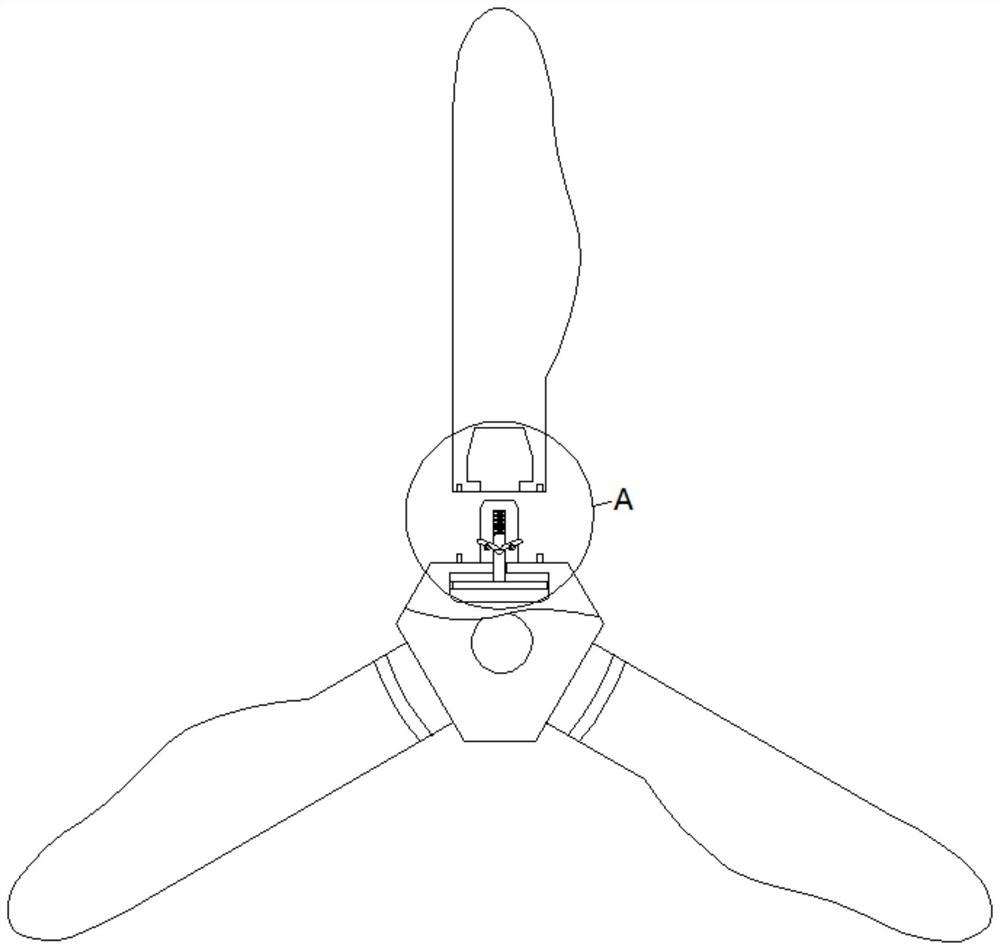 Screw-mounting-free wind driven generator blade connecting structure