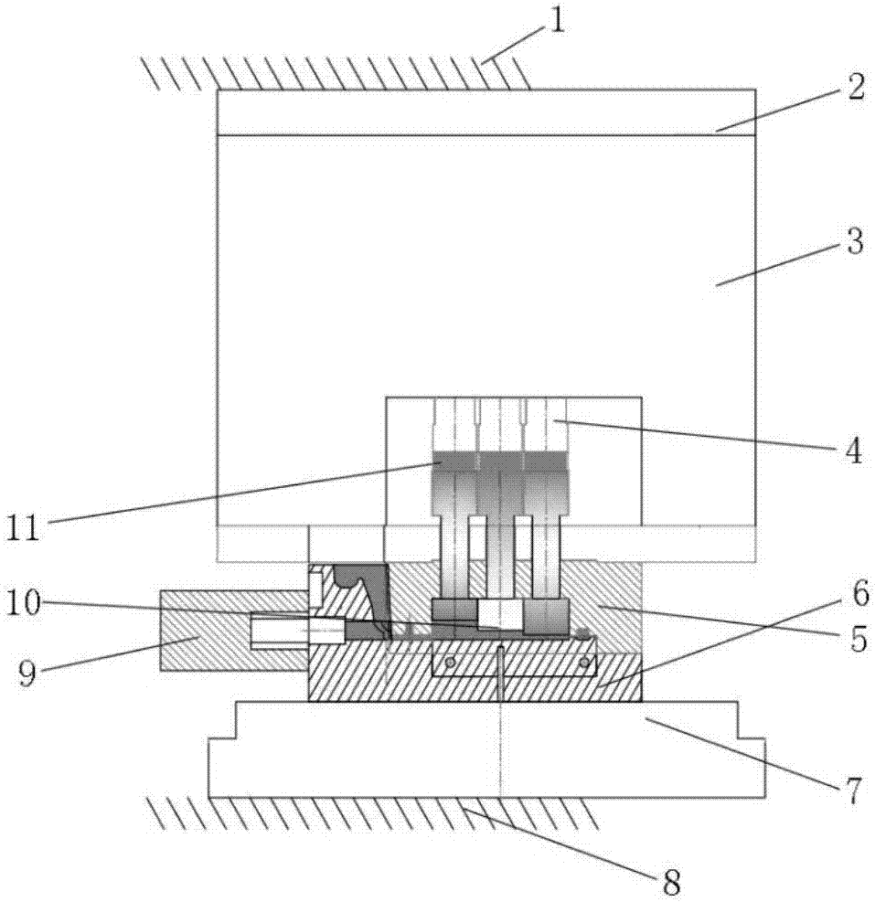 Multi-point directional extrusion casting method applicable to nonuniform wall thickness complex casting