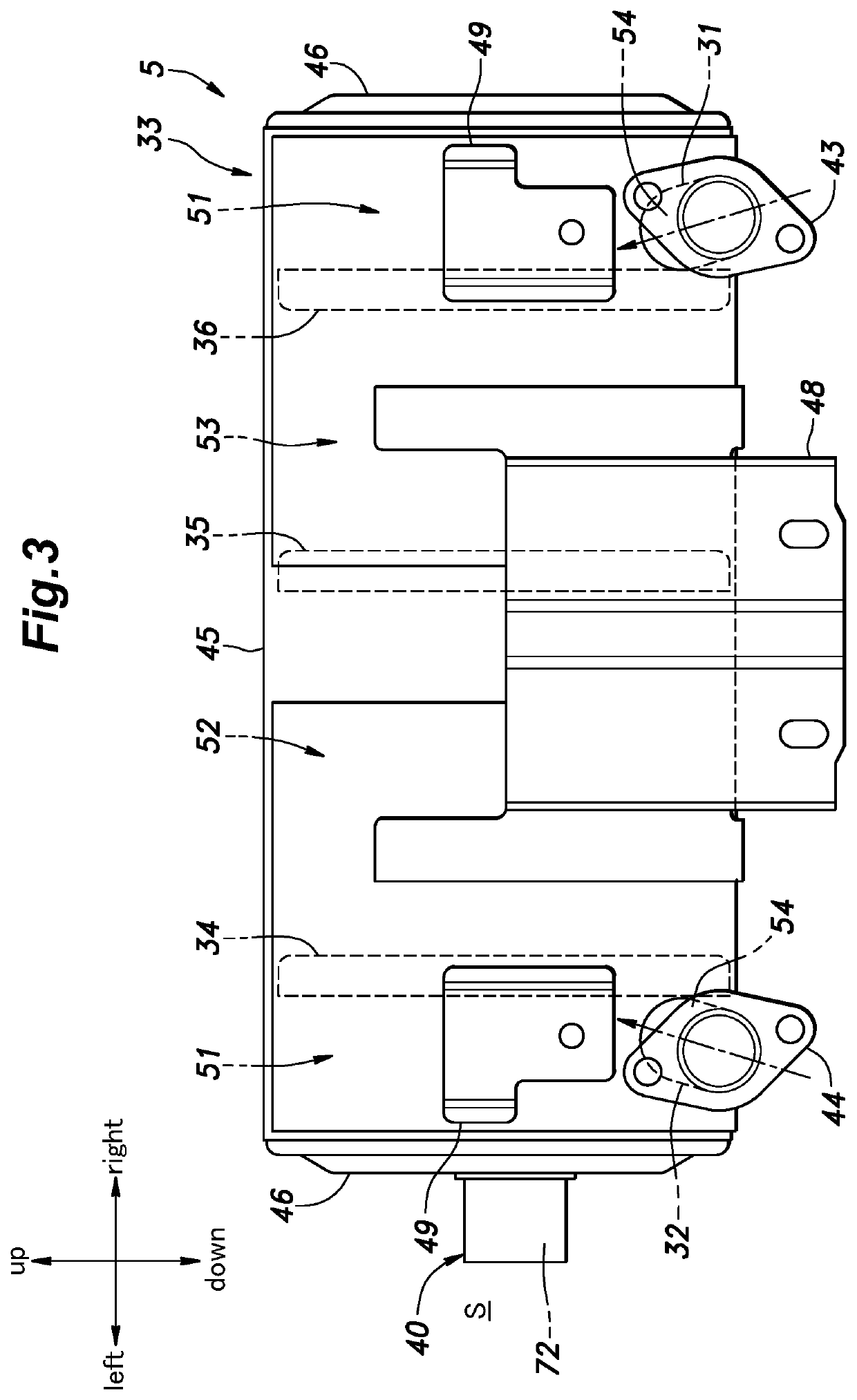 Exhaust device of engine and work machine