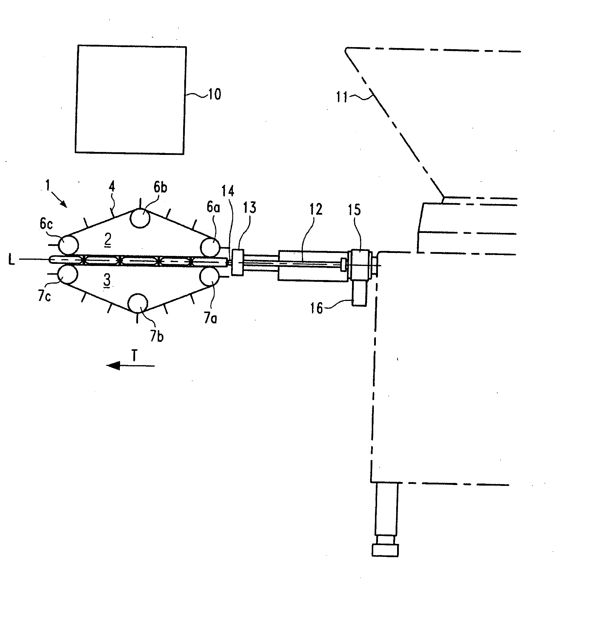 Apparatus and method for dividing a stuffed sausage skein