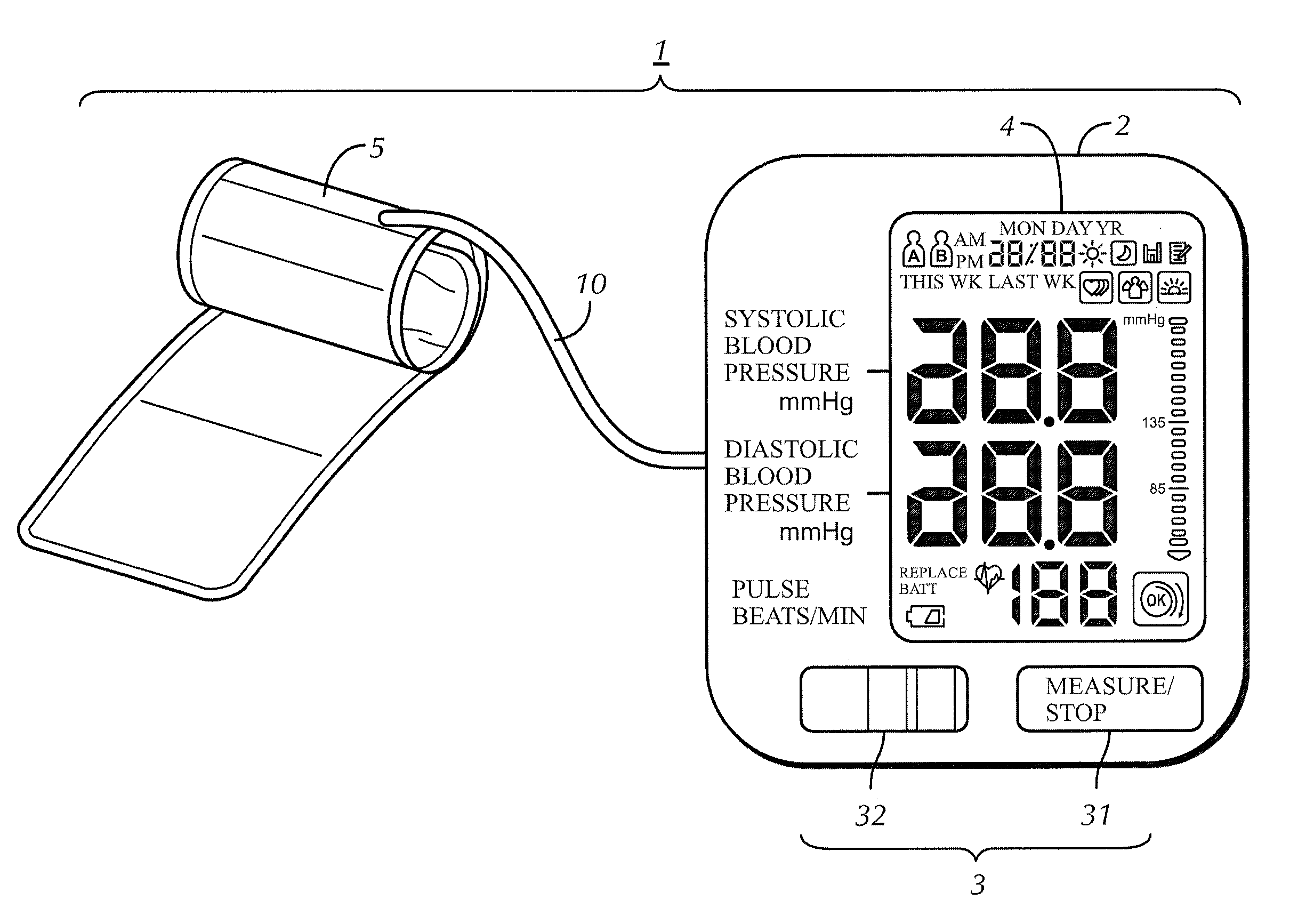 Electronic sphygmomanometer, control method for electronic sphygmomanometer, and control program for electronic sphygmomanometer