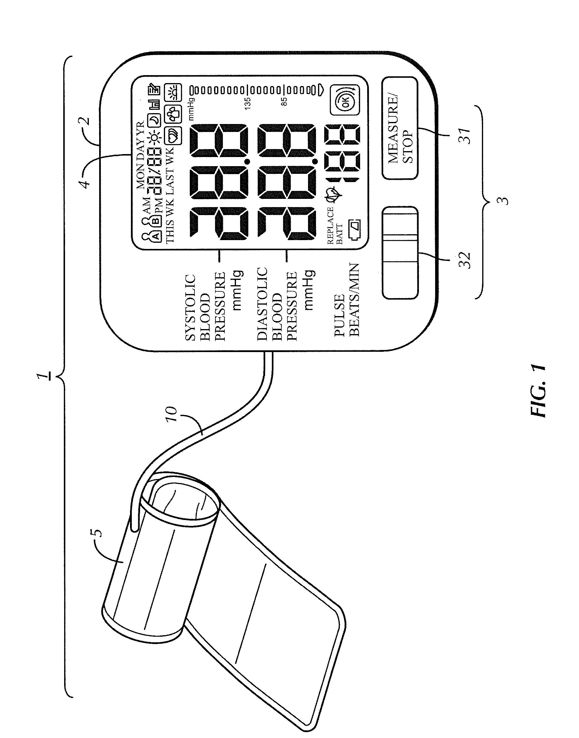 Electronic sphygmomanometer, control method for electronic sphygmomanometer, and control program for electronic sphygmomanometer