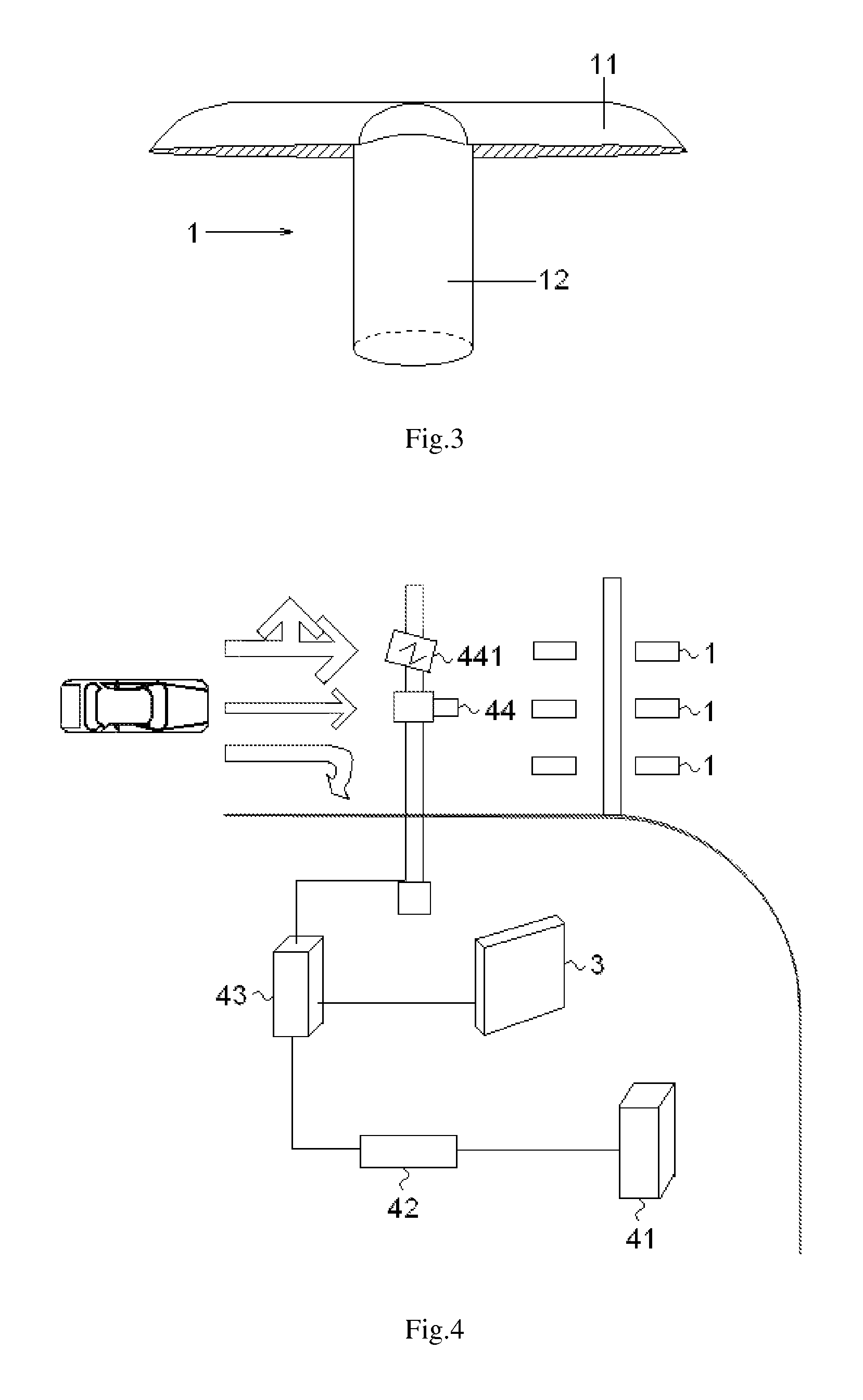 Wireless earth magnetic induction detection system for vehicle and its installation method