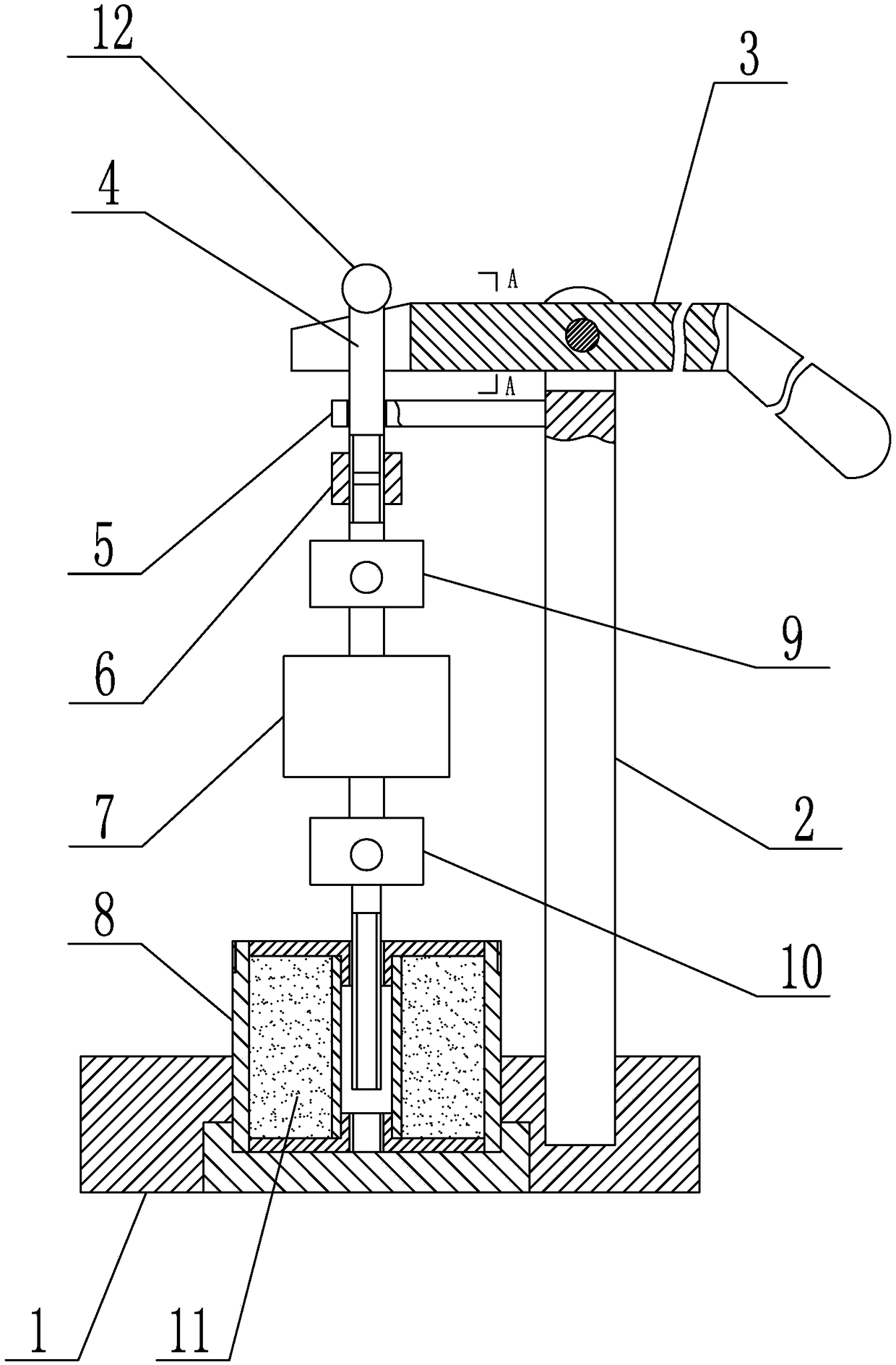 Lever-type apparatus and method for measuring demolding performance of concrete