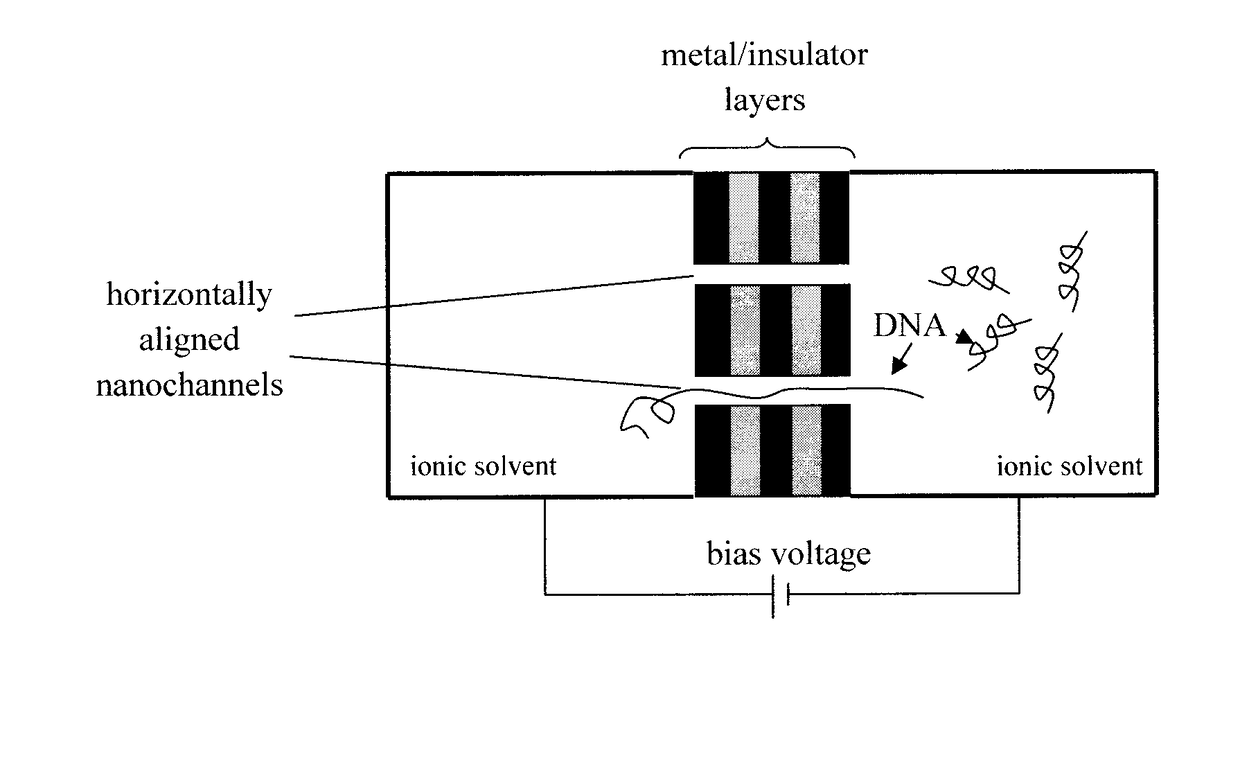 Techniques for fabricating horizontally aligned nanochannels for microfluidics and biosensors