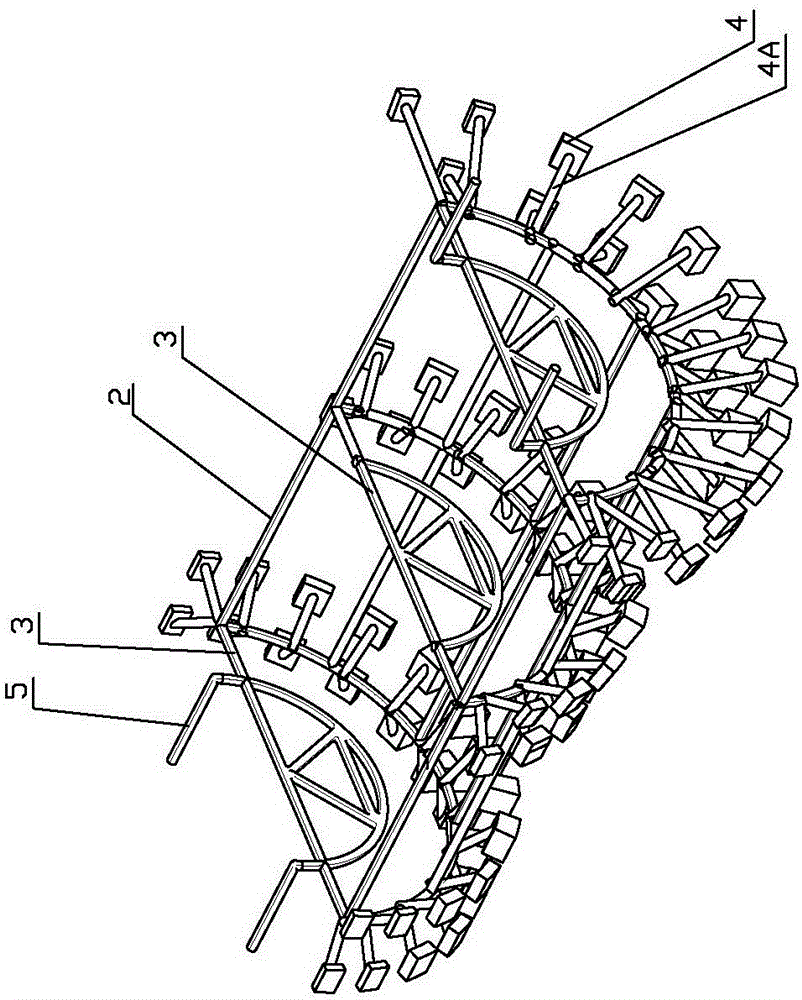 A chilled iron core frame assembly device and manufacturing method for casting sand core of generator cylinder body