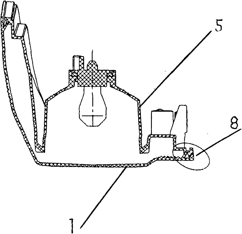 Automobile combined rear lamp structure