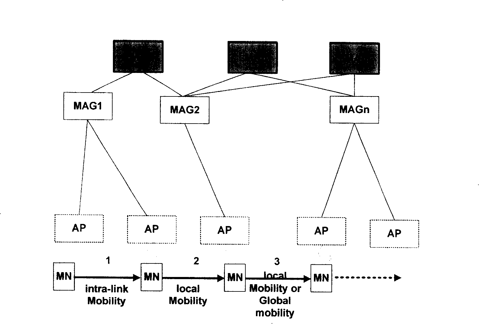 Routing optimization based switch method in local mobile administrative domain