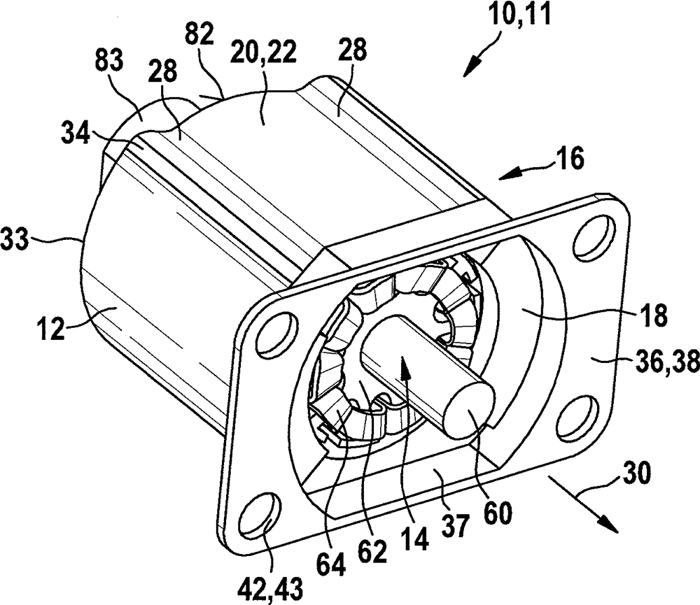 Motor for electrically regulating moving parts in motor vehicles and method for manufacturing motor