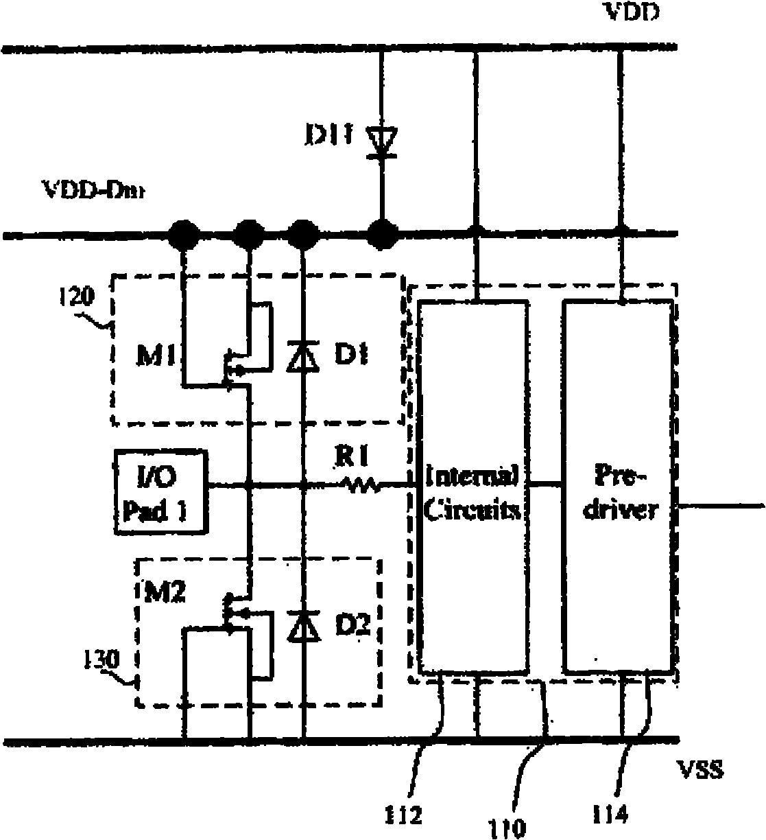 ESD (electrostatic discharge) protection circuit