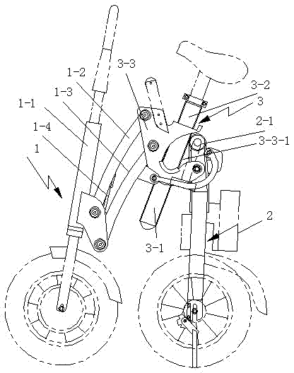 Frame assembly for foldable electric vehicle