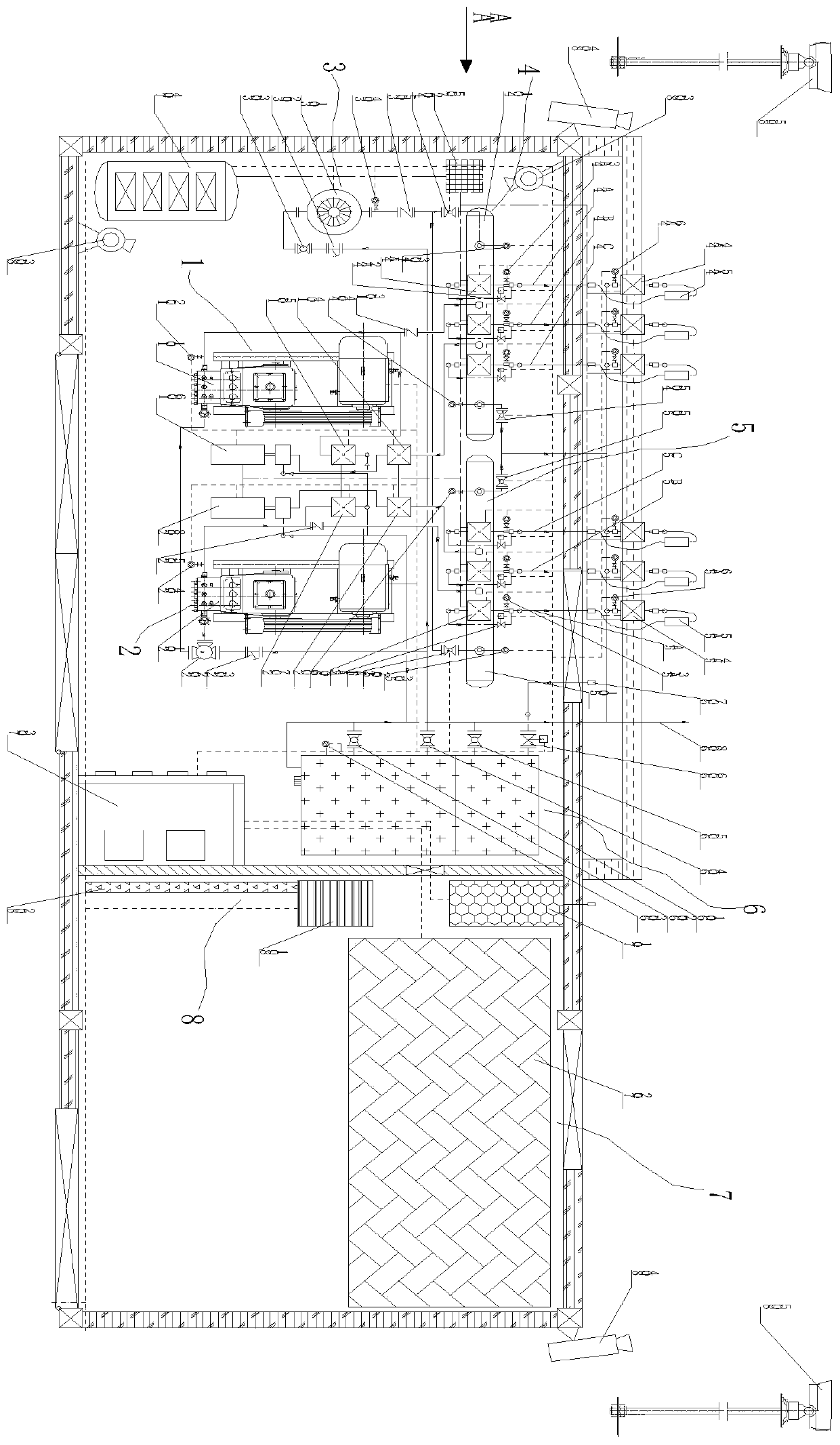 Integrated mobile intelligent pressure test integrated device