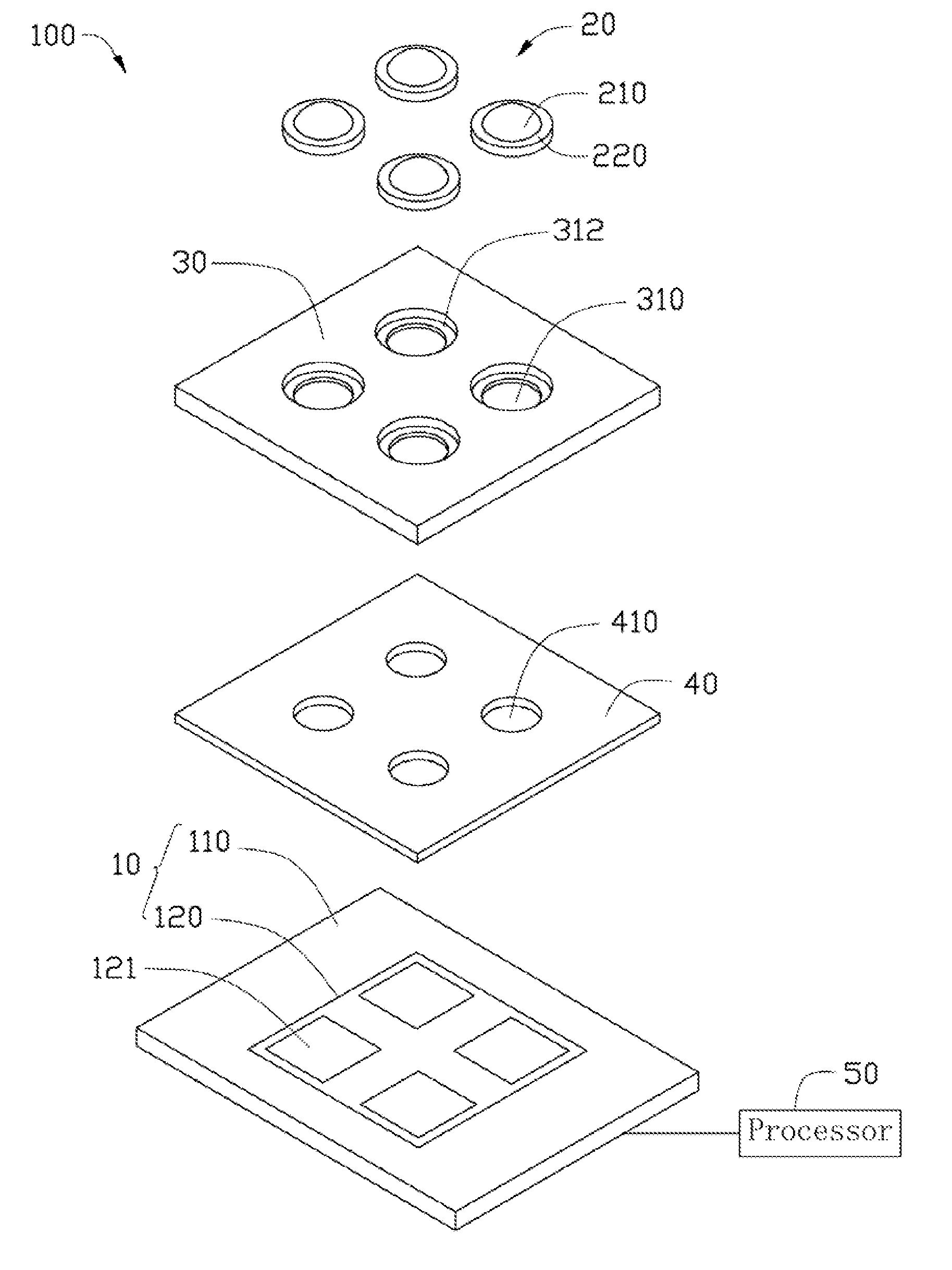 Camera module with lens array