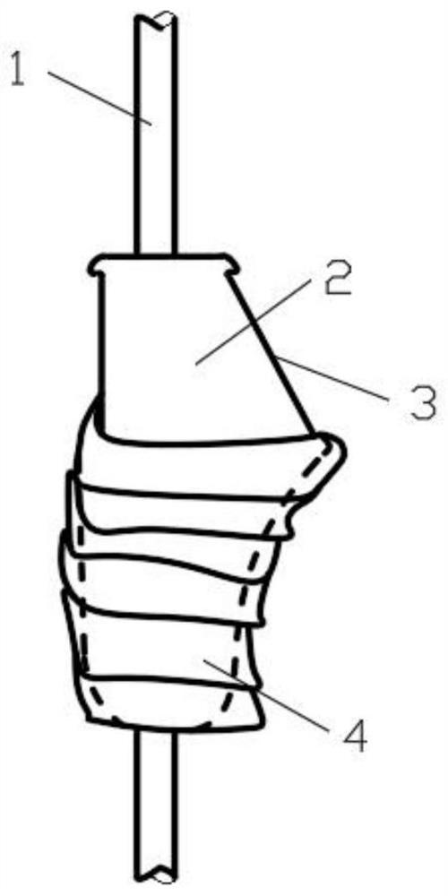 A new type of end high temperature protection structure and the structure of the end of the traction rope