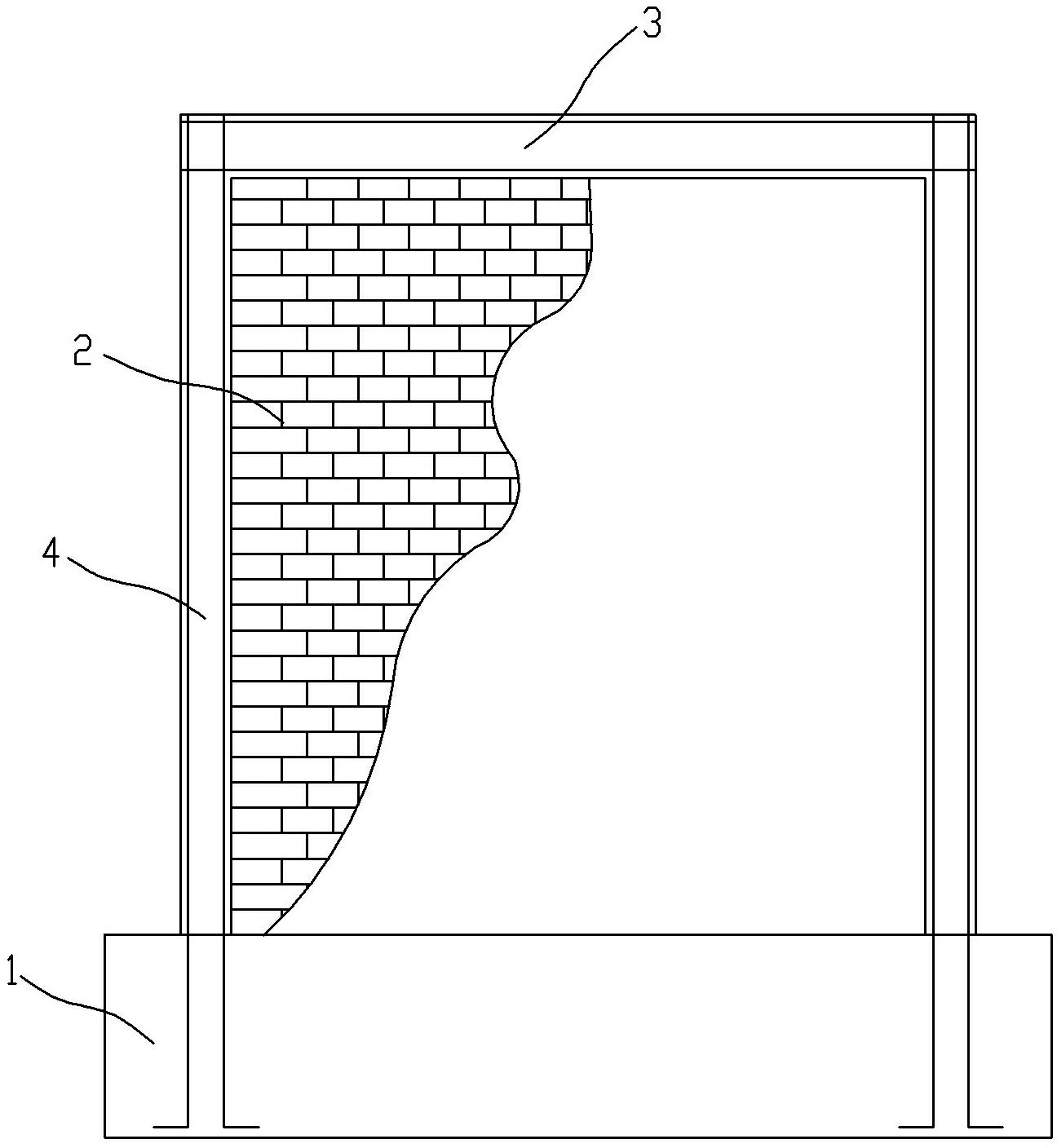 Method for strengthening brick wall through fiber cloth