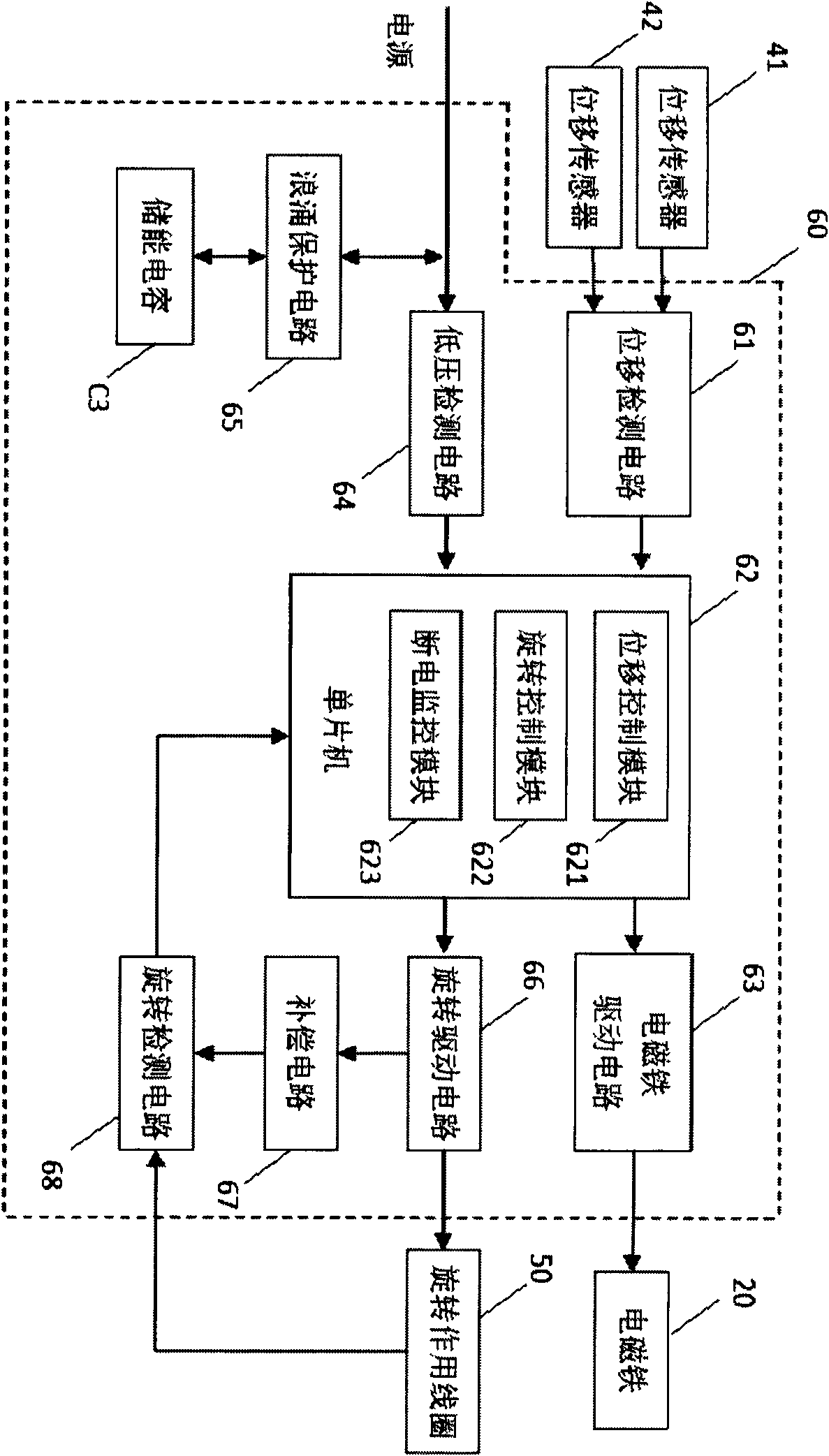 Magnetic suspension device capable of automatically rotating