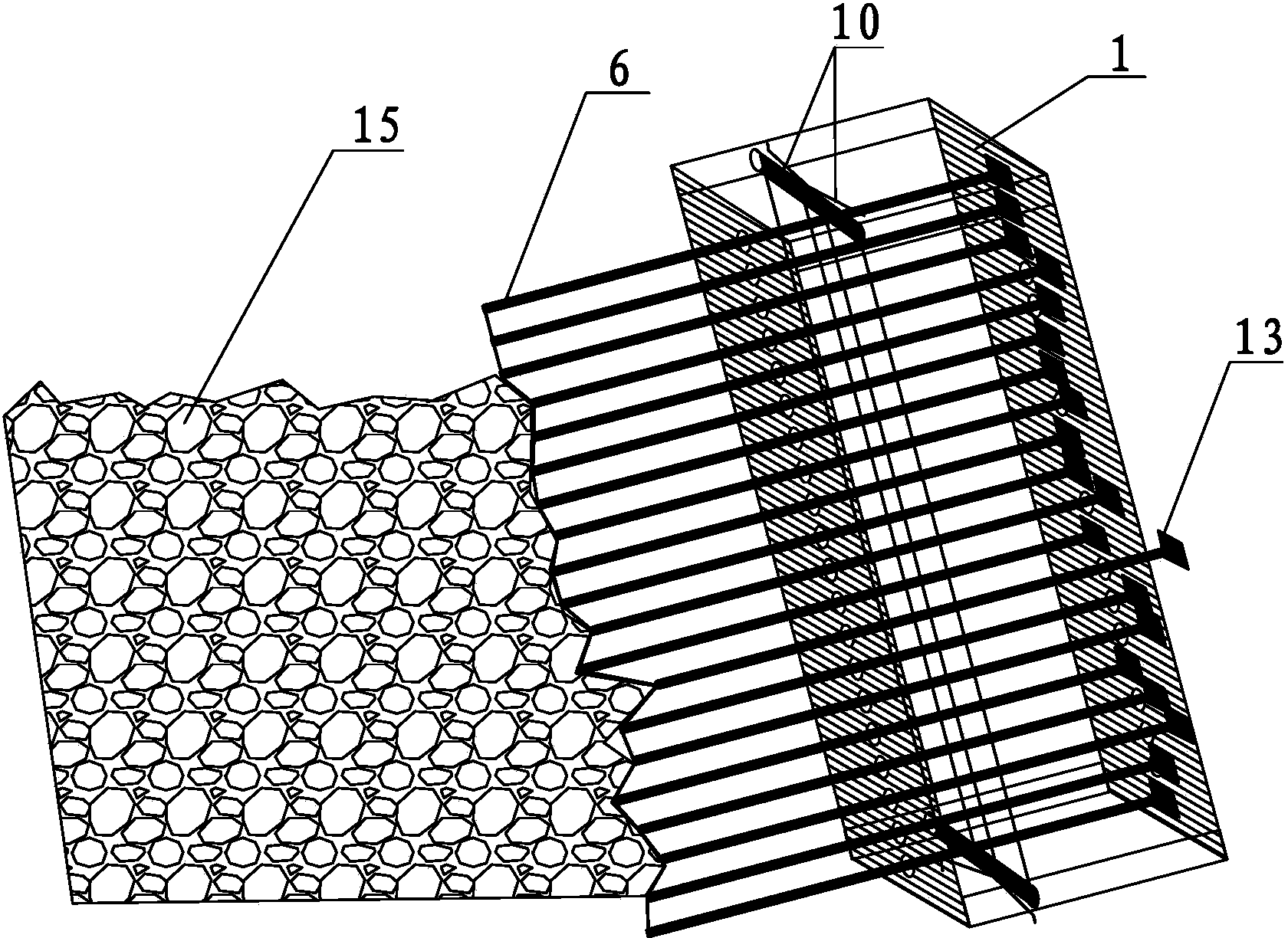 Mountain formwork support auxiliary device